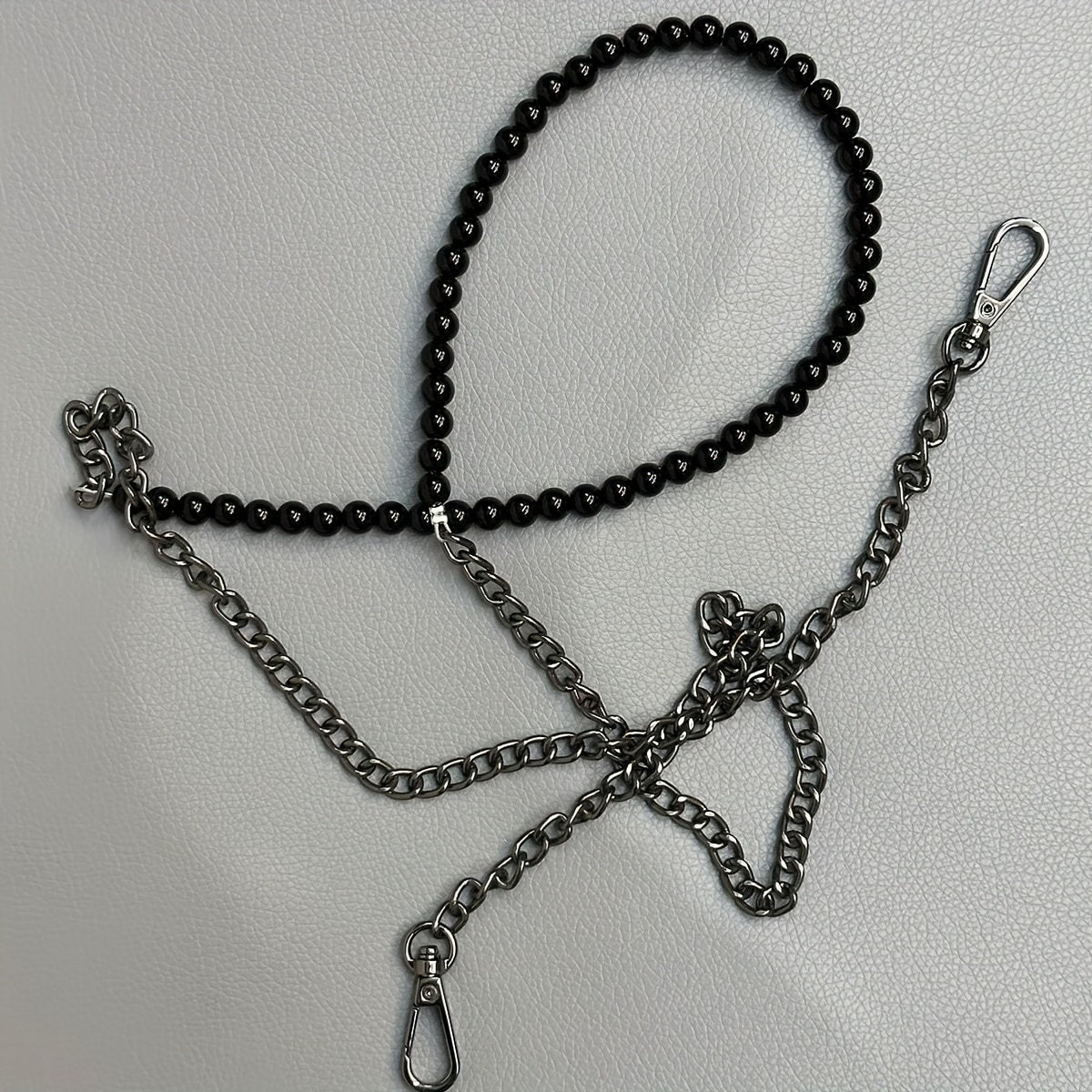 Metal Bead Decor Bag Strap Durable Stylish Shoulder Bag Strap Replacement