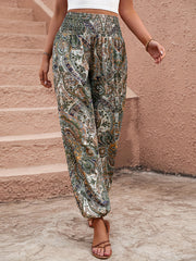  Boho Pants Women's Drawstring High Rise Jogger Trousers