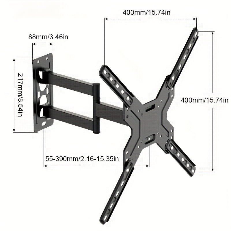 Adjustable TV Wall Mount Bracket for 66-152.4 cm TVs