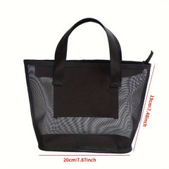 Portable Mesh Storage Bag for Makeup and Sanitary Napkins