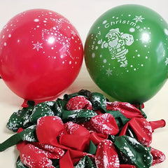 22pc Festive Latex Balloons Set Red Green Yellow for Holiday Party Decor