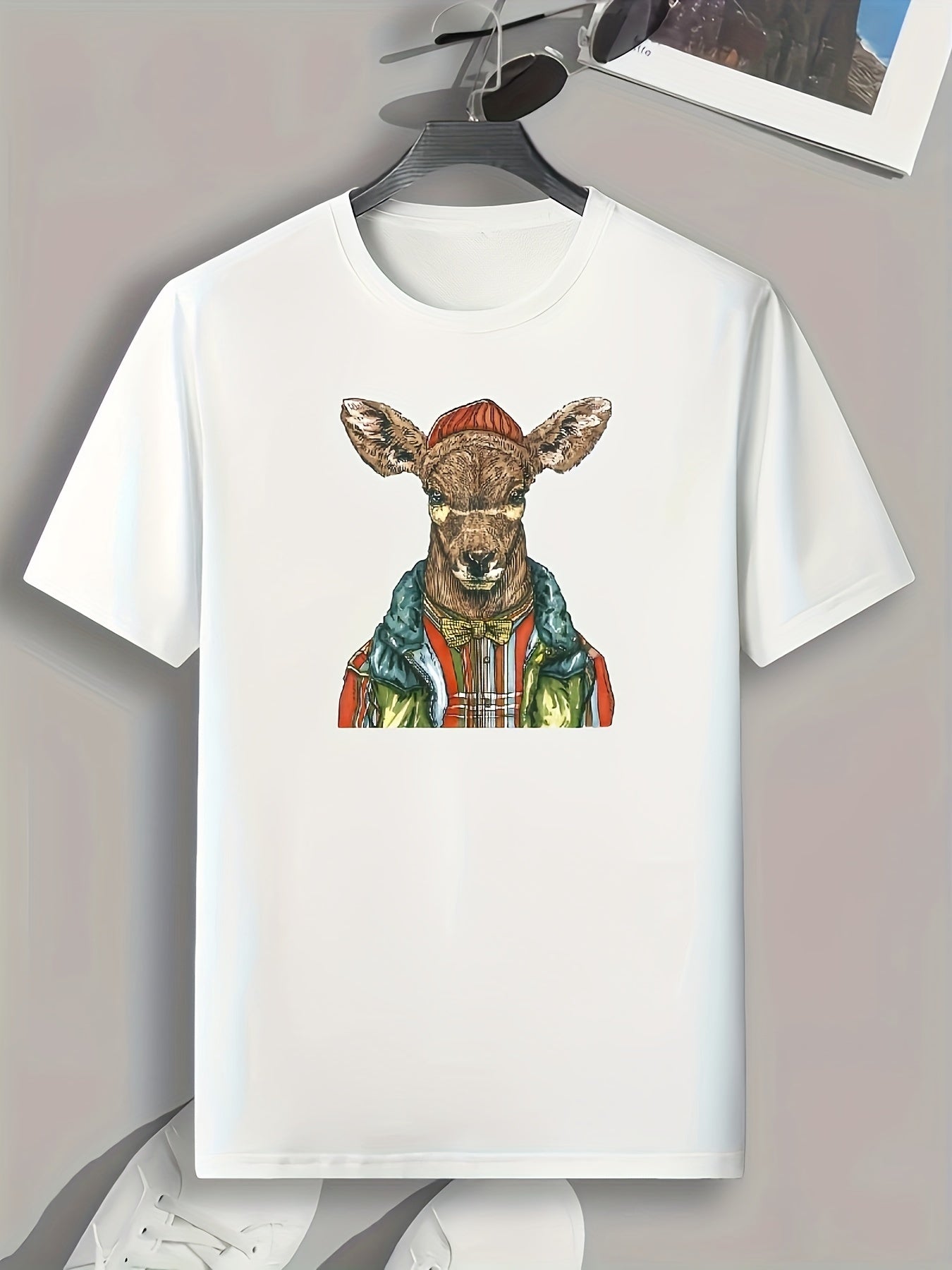 Donkey Print Men's Graphic T shirt Casual Comfy Tees For Summer
