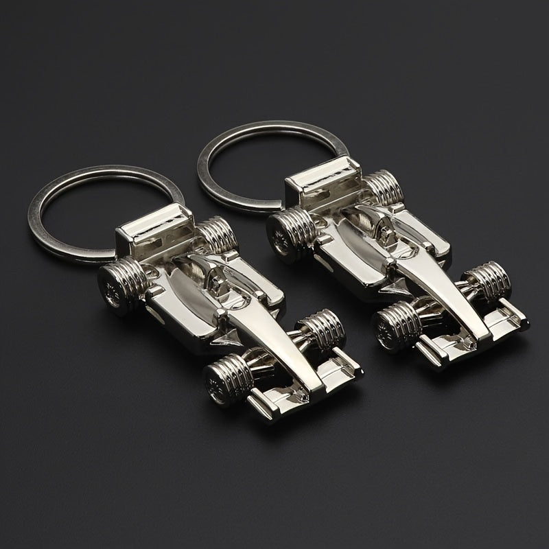 2pcs F1 Car Model Keychain Pendant for Car Keys Backpacks Wallets