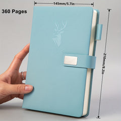 A5 360-Page Faux Leather Buckle Notebook - Home Office & Study Notepad