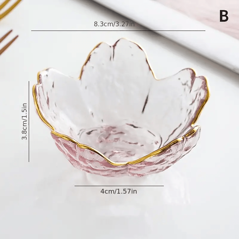 Japanese Cherry Glass Plates & Spoons for Snacks, Desserts - Vintage