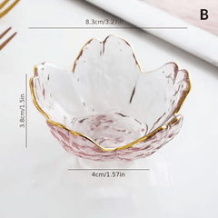 Japanese Cherry Glass Plates & Spoons for Snacks, Desserts - Vintage