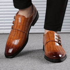 Men's Plaid Print Slip On Casual Dress Shoes