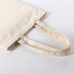 Plain Canvas Shoulder Bag DIY Grocery Shopping Purse