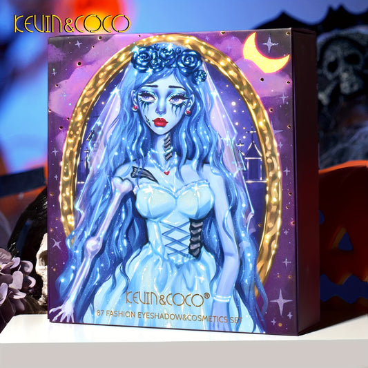 Halloween Eyeshadow & Lipstick Set - Skeleton Moonlight Bride