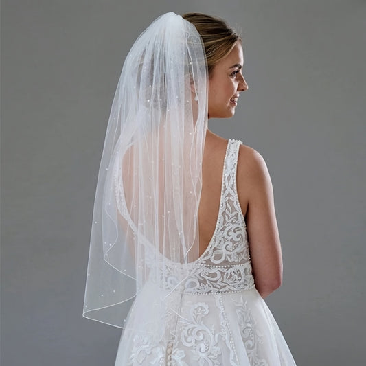 Classic Sheer Bridal Veil Lightweight Wedding Face Cover Elegant Style