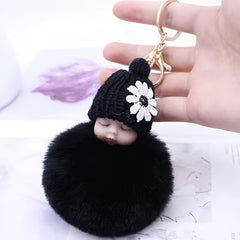 Plush Doll Keychain Hairball Car Pendant Gift Women's Bag Key Chain