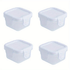 4pcs Mini Food Storage Container Leakproof Lid 60ml