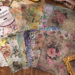 15pcs Retro Garbage Magazine Hand Account Background Decoration Set