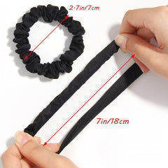 10pcs Plant Dyed Thin Silk Scrunchies Natural Hair Tie