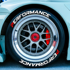8Pcs Car Tire Letter Stickers PERFORMANCE 3D Waterproof PVC