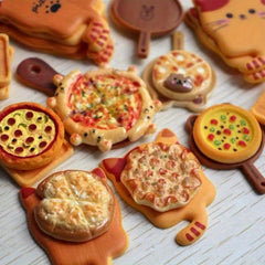 1:6 Scale Pizza Tray Mini Pizzas Cheese Pepperoni Blythe BJD Dolls Kitchen Set