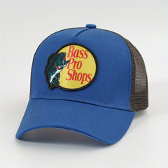 Fish Print Mesh Trucker Hat Baseball Cap Breathable Unisex Dad Hat