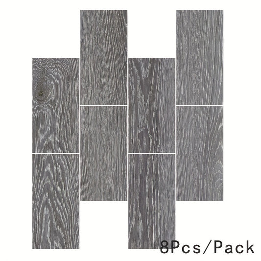 8pcs Self adhesive Floor Stickers Wood Grain Cement Ground