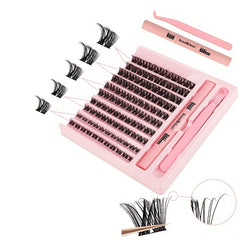 DIY Curly Lash Clusters Eyelash Extension Kit with Strong Hold Lash Glue