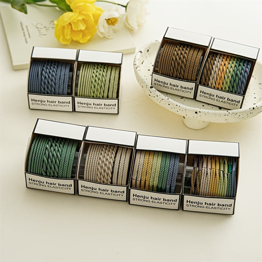Colorful Braided Hair Tie Small Elastic Hair Bands Ponytail Holder