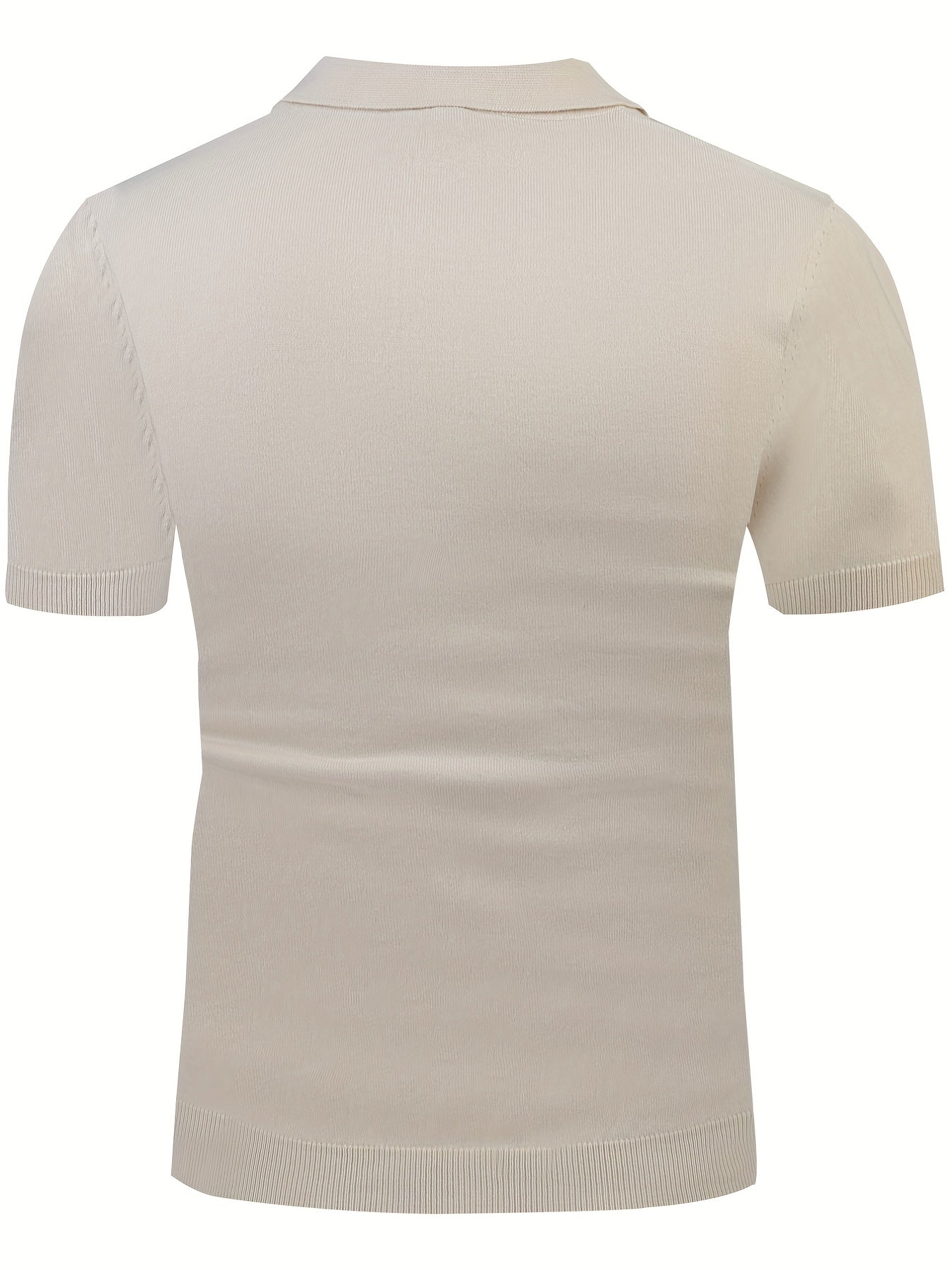 Men's High Stretch Button Up Lapel Polo Shirt