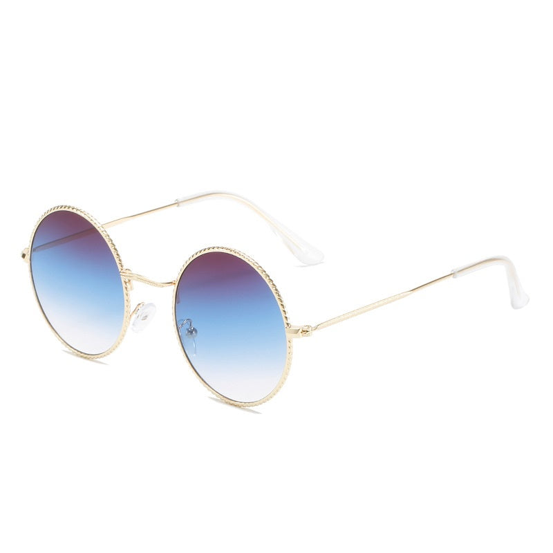 ENSAEJOE Round Frame Retro Men's Glasses Casual Sports Sunglasses