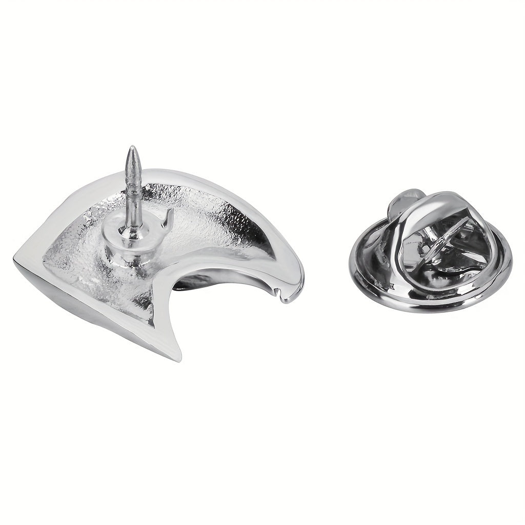 Silver Retro Eagle Head Brooch Men Jewelry Gift Pin Suit Collar Pin Metal Corsag