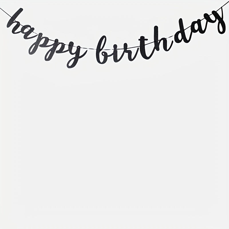Cardboard Happy Birthday Party Flag Decoration Supplies