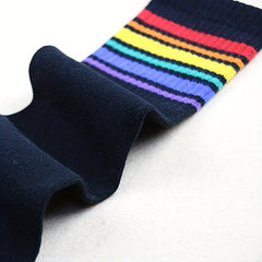 Colorful Striped Knit Socks for Girls