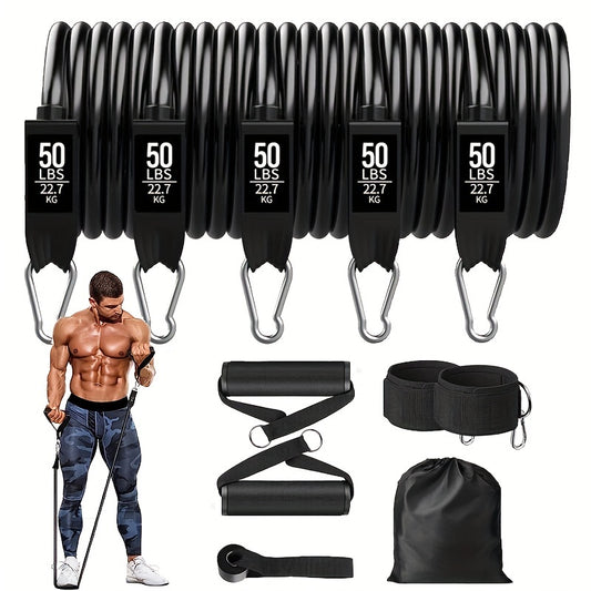 Resistance Bands Set with Door Anchor Handles Carry Bag