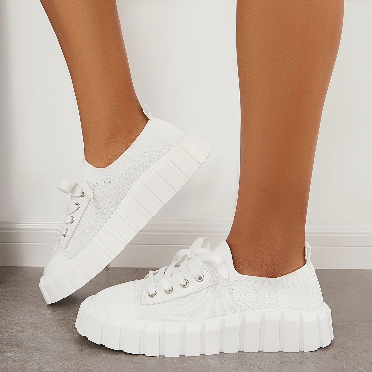 Women's Platform Sports Shoes Comfy Low Top Sneakers