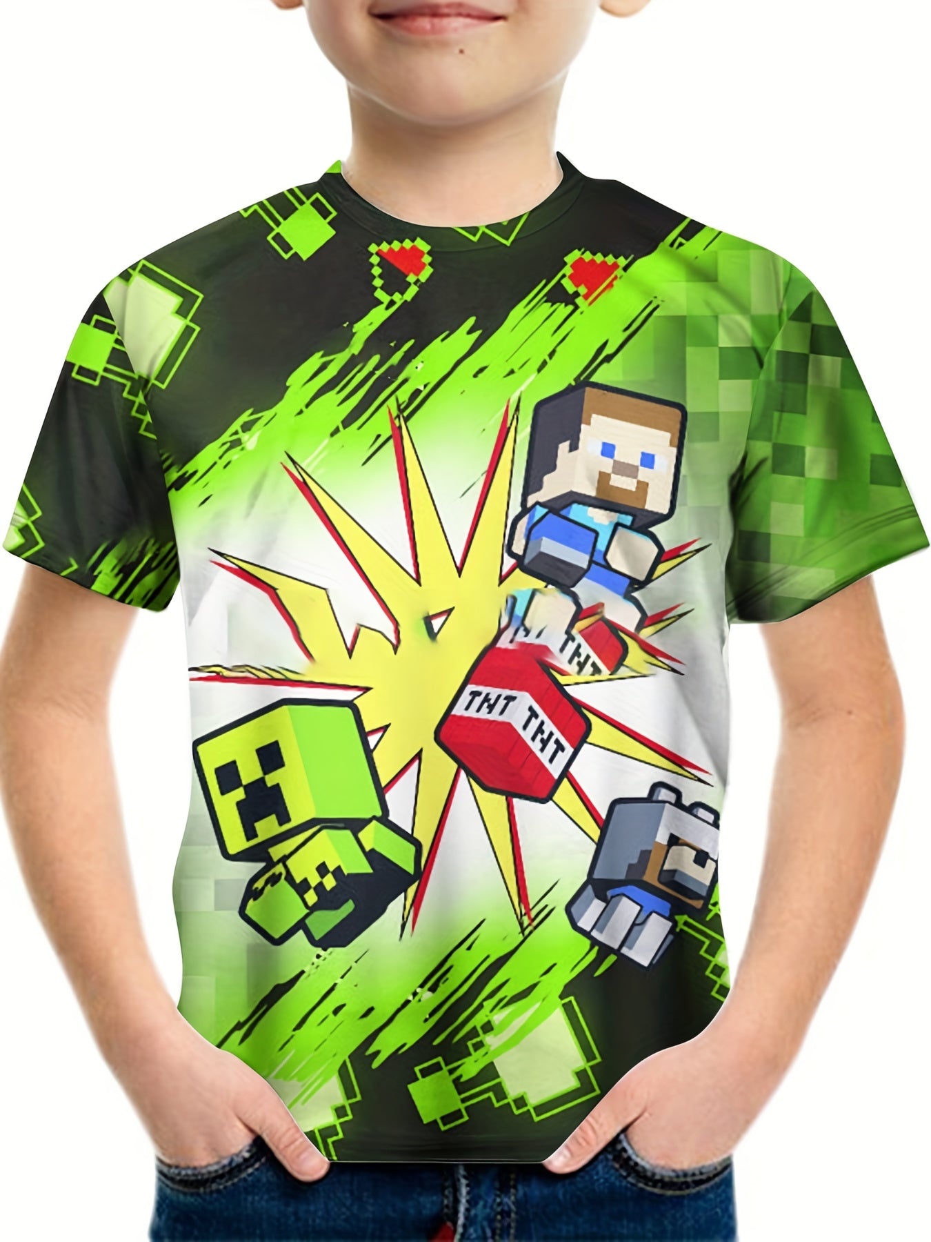 Kids Creative Building Blocks Print T shirt
