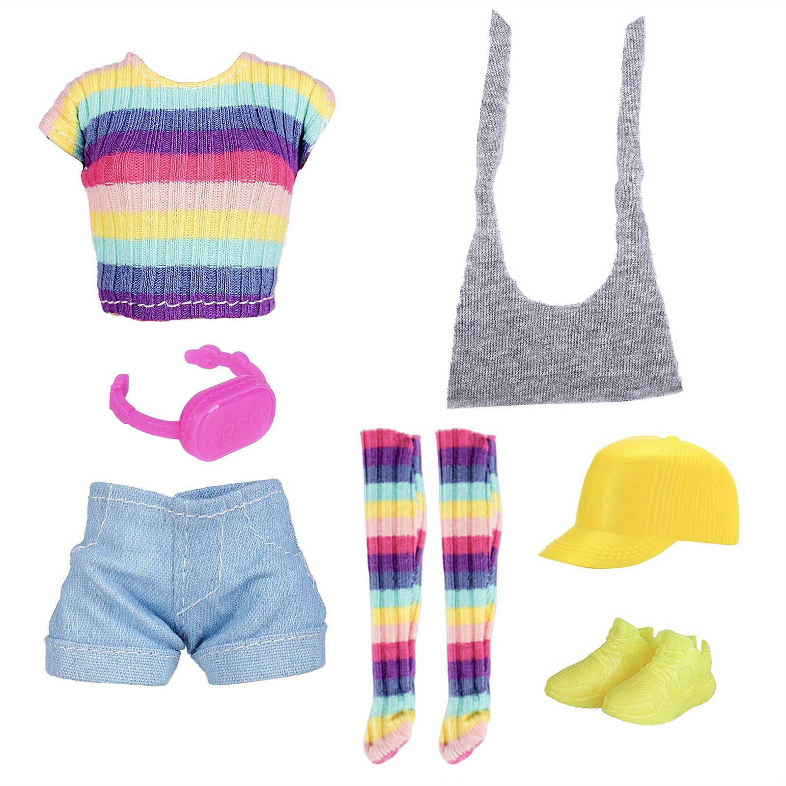 Princess Outfit Set for 11.5" Doll with Clothes, Shoes, and Accessories