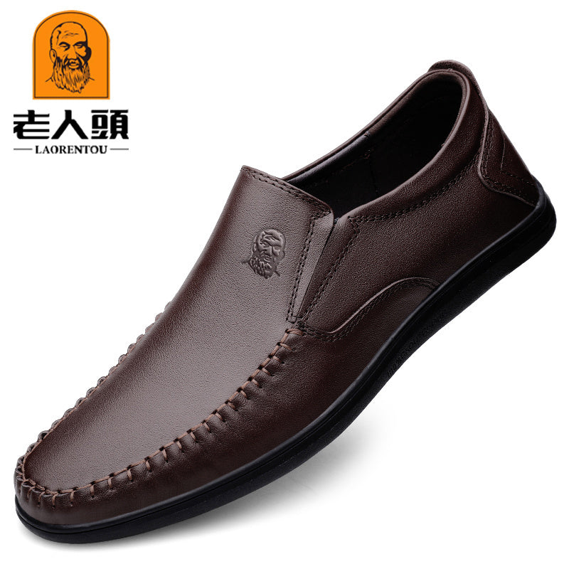 Men's Stitch Detail Loafer Shoes Lightweight Slip On Shoes