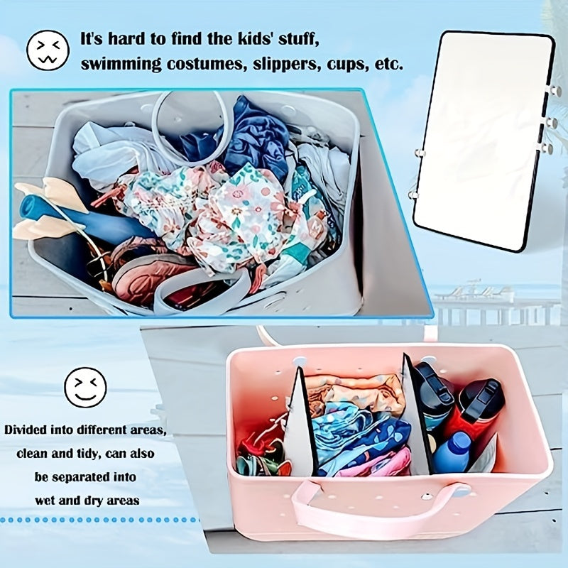Summer Beach Bag Divider Reusable Plastic Tray For Bogg Bag