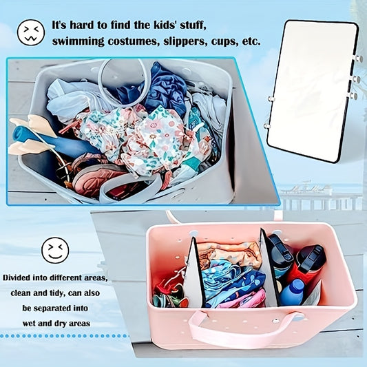 Summer Beach Bag Divider Reusable Plastic Tray For Bogg Bag