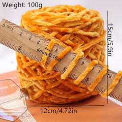 Chenille Golden Velvet Hand Knitted Wool 100g pc