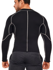 Men's Adjustable Waist Trimmer Sweat Sauna Jacket for Weight Loss