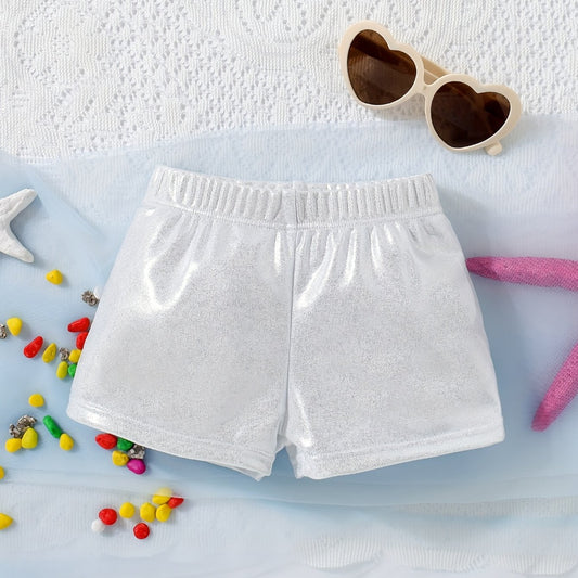 Boys Swim Trunks Elastic Waist Beach Shorts Solid Stretchy Comfortable