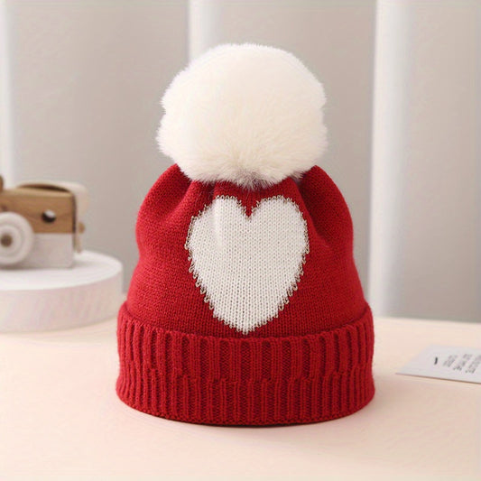 Winter Baby Hat Knitted Warm Woolen Hat For 0-12 Months Baby Boys Girls