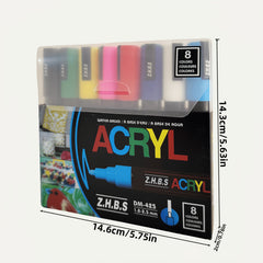 Acrylic Marker Pen Medium Nib 1.8-2.5mm - Professional Artistic Use