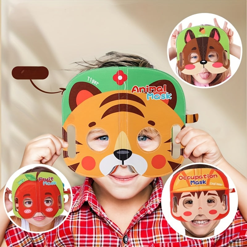 Baby Animal Mask Book Soft Fabric Washable Pages