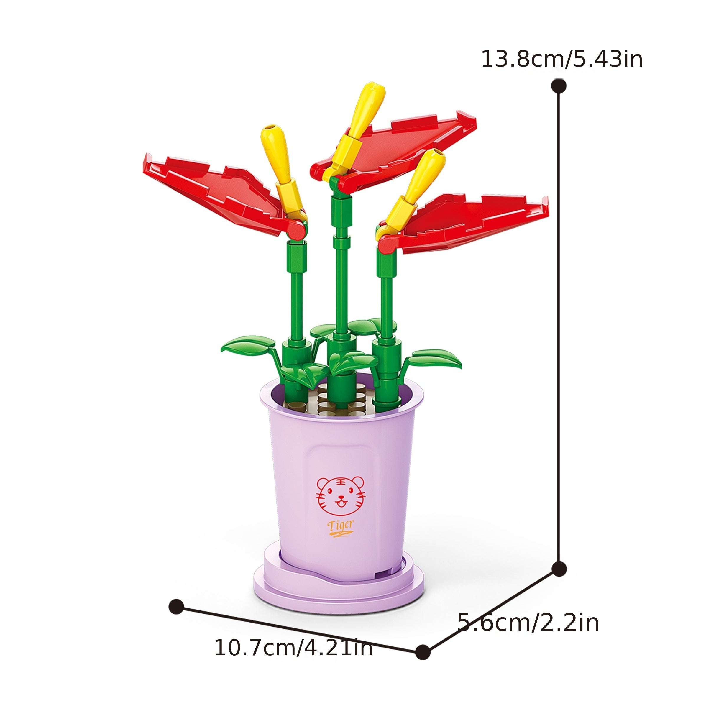 Creative Flower Building Block Toy - Home Decoration & Educational Gift