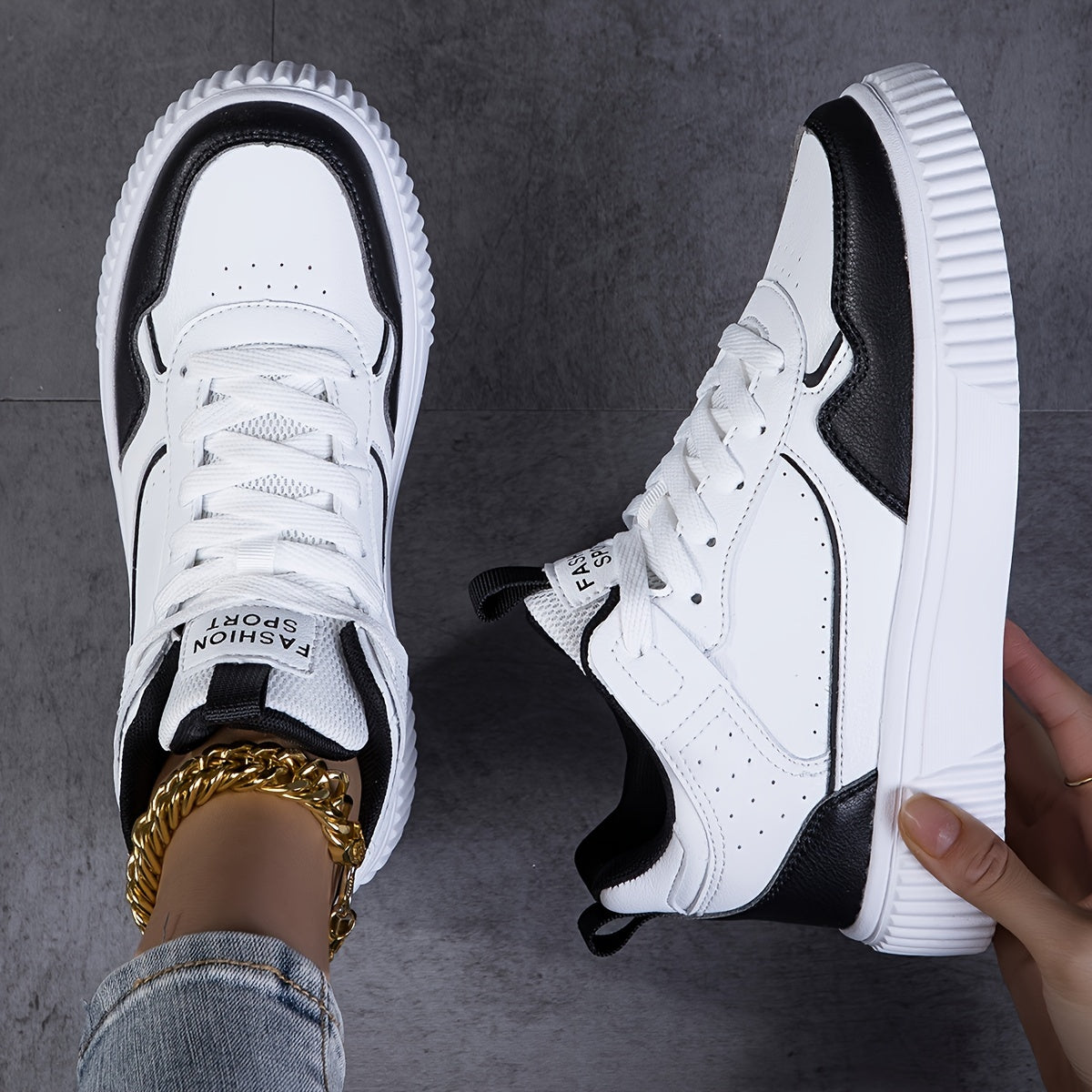 Women's Stylist Board Shoes Round Toe Platform Sports Sneakers