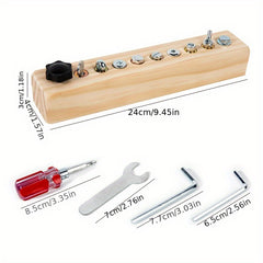 Kids' Screwdriver Busy Board Hand Skills DIY Tool Set