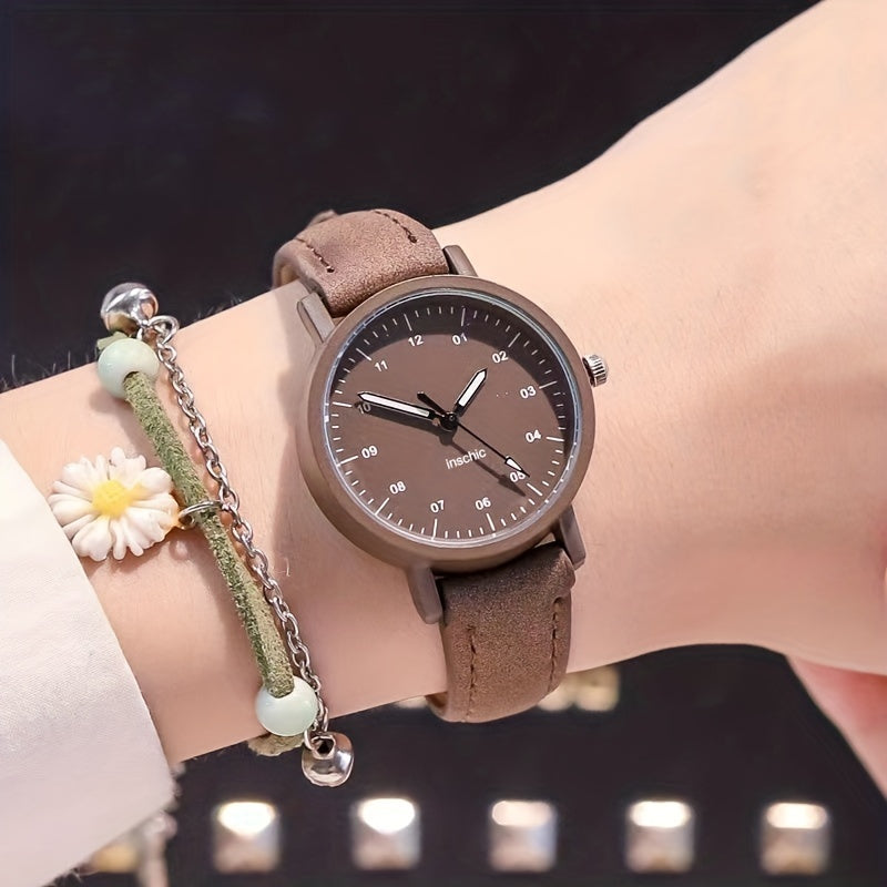 Kids Quartz Watch Colorful Pointer Round Wrist Watch