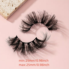 8 Pairs 25mm Cat Eye Faux Mink Lashes 9D Wispy Dramatic Thick Volume Makeup Tool