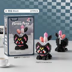 Cat Blocks with Balloons Set