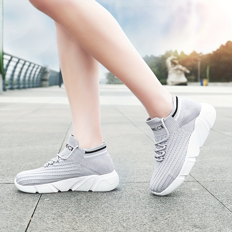 Soft Thick Sole Mesh Breathable Running Shoes