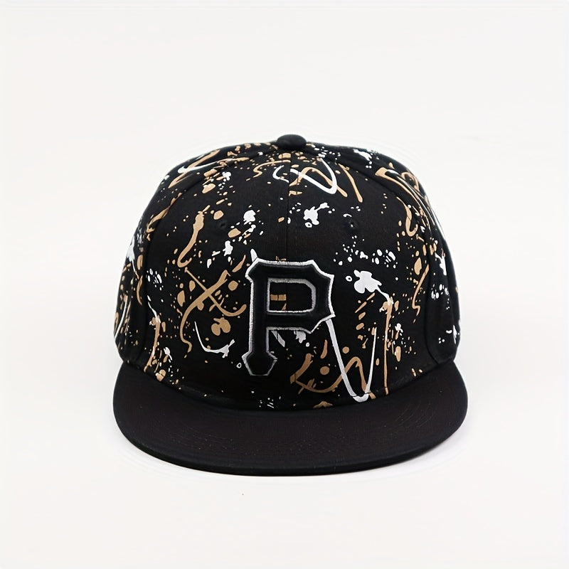 Letter Pattern Street Dance Hip hop Hat Flat Baseball Cap